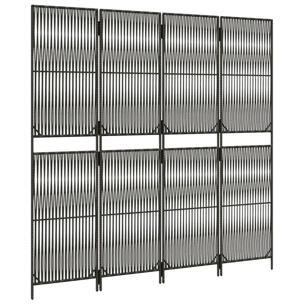 parawan-4-panelowy-szary-polirattan-producent-vidaxl