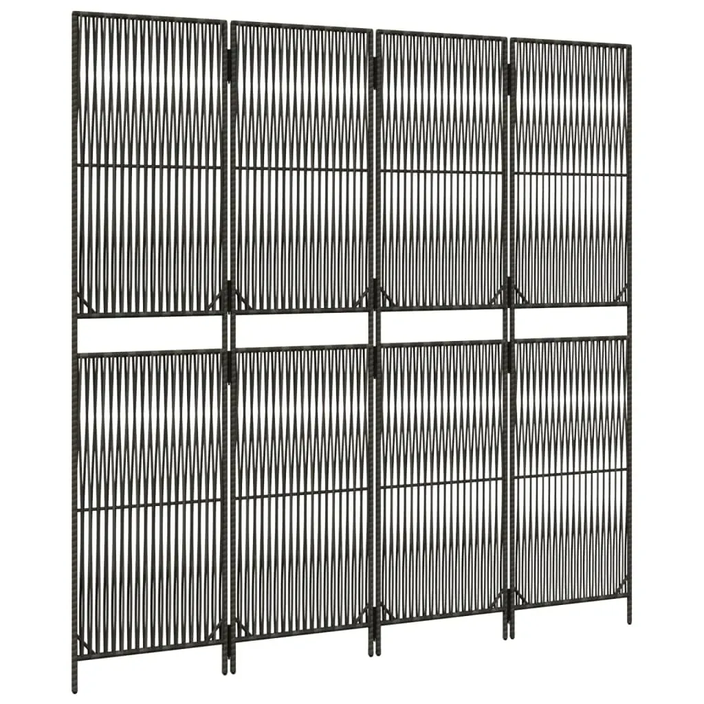 parawan-4-panelowy-szary-polirattan