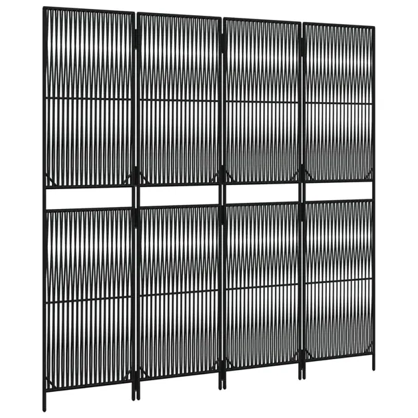 parawan-4-panelowy-czarny-polirattan-producent-vidaxl