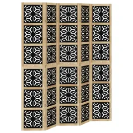 parawan-pokojowy-5-panelowy-brazowo-czarny-lita-paulownia