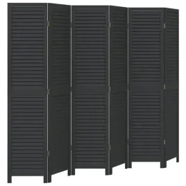 parawan-pokojowy-6-panelowy-czarny-lite-drewno-paulowni