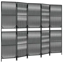 parawan-5-panelowy-czarny-polirattan