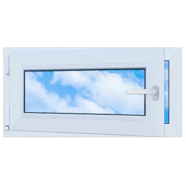 Okno PCV białe 80x40 LEWE nowe 800x400 mm rozwierno uchylne 2-szyby LORAC