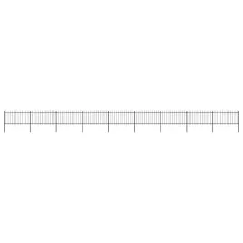ogrodzenie-ogrodowe-z-wlocznia-stalowe-16035x100-cm-czarne