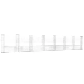 ogrodzenie-gabionowe-z-8-slupkami-zelazo-860x20x150-cm