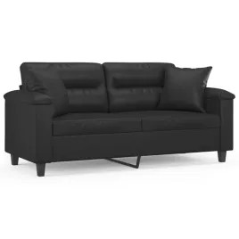 2-osobowa-sofa-z-poduszkami-czarna-140-cm-sztuczna-skora