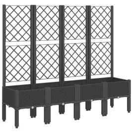 donica-ogrodowa-z-kratka-czarna-160x40x142-cm-pp