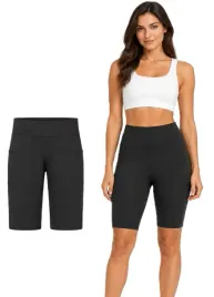 legginsy-damskie-krotkie-czarne-bawelniane-sportowe-kolarki-bawelniane
