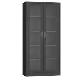 metalowa-szafa-przeszklona-zamykana-witryna-szklo-hartowane-185-cm-czarna
