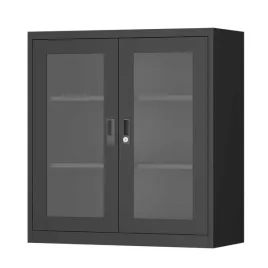 metalowa-szafa-przeszklona-zamykana-witryna-szklo-hartowane-90-cm-czarna