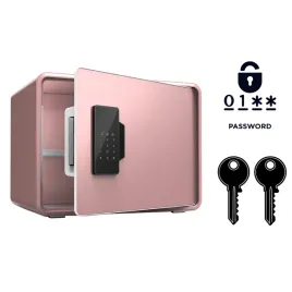 pancerny-domowy-sejf-z-zamkiem-elektronicznym-i-kluczem-25x35x26-cm-rozowy