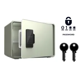 pancerny-domowy-sejf-z-zamkiem-elektronicznym-i-kluczem-25x35x26-cm-zielony