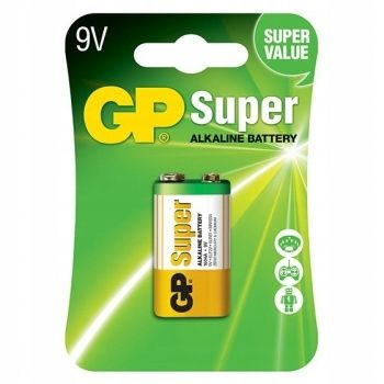 1 X Bateria GP Super Alkaline 6LR61/9V