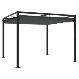 altana-ogrodowa-ze-zwijanym-dachem-antracytowa-3x3-m-stalowa