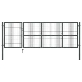 brama-ogrodzeniowa-ze-slupkami-stal-350-x-100-cm-antracytowa
