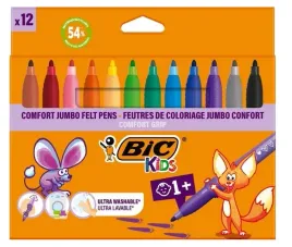 bic-pierwsze-flamastry-pisaki-jumbo-grube-12-intensywnych-kolorow-zmywalne
