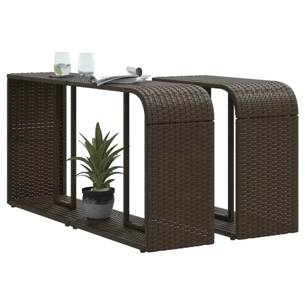 polki-2-szt-brazowe-polirattan-marka-vidaxl