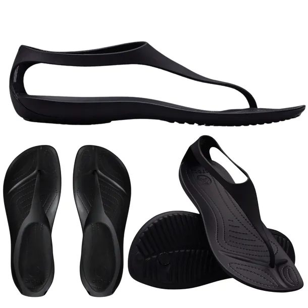 JAPONKI SANDAŁY DAMSKIE CROCS SEXI FLIP CZARNE LEKKIE 11354 060 r. 38-39