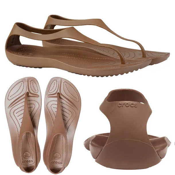JAPONKI SANDAŁY DAMSKIE CROCS SEXI FLIP BRĄZOWE LEKKIE 11354 854 r. 41-42