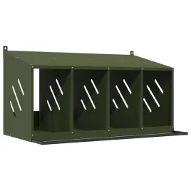 kurnik-legowy-z-4-przegrodami-oliwkowo-zielony-metalowy
