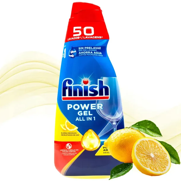 Finish All-in-1 Power Max Żel do Zmywarki Lemon 1L