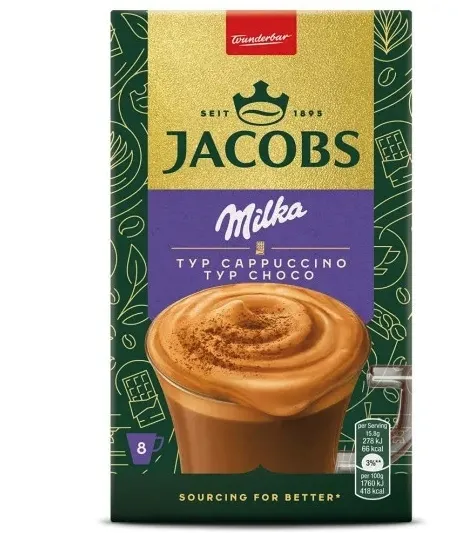 Kawa Rozpuszczalna Cappuccino Jacobs Choco Czekolada Milka 400g