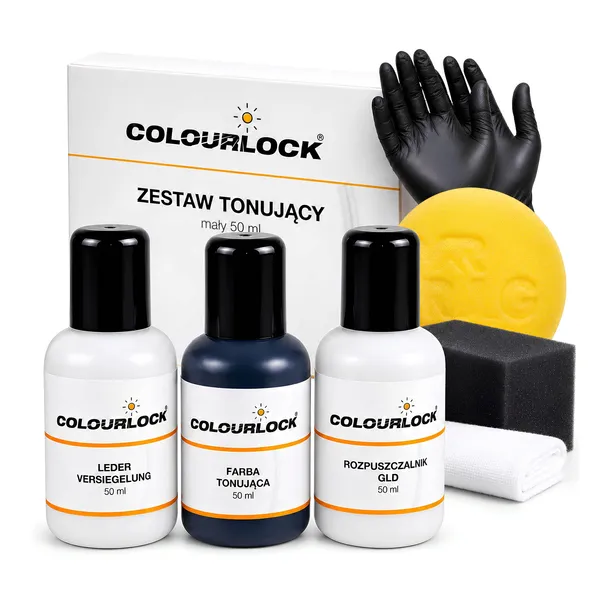 Colourlock farba do renowacji kierownicy tapicerki skórzanej zestaw czarny