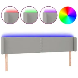 zaglowek-do-lozka-z-led-jasnoszary-203x16x78-88-cm-tkanina