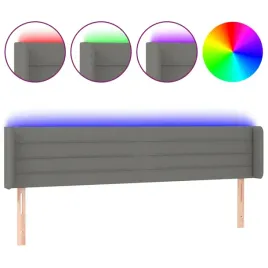 zaglowek-do-lozka-z-led-ciemnoszary-203x16x78-88-cm-tkanina