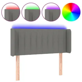 zaglowek-do-lozka-z-led-ciemnoszary-93x16x78-88-cm-tkanina