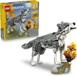 lego-creator-3w1-31393-zwierzeta-lesne-wilk-szary-wilk-sokol-szop-657-el