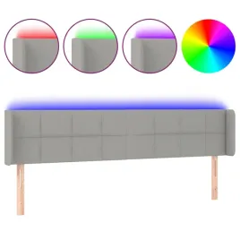 zaglowek-do-lozka-z-led-jasnoszary-203x16x78-88-cm-tkanina