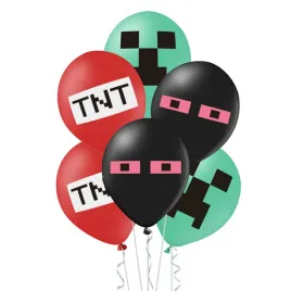 balony-gamingowe-piksele-tnt-mix-12-sztuk-urodzinowe-lateksowe-urodziny
