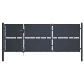 brama-ogrodzeniowa-stalowa-350-x-125-cm-antracytowa