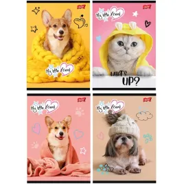4x-zeszyt-a5-32-kartki-w-trzy-linie-my-little-friend-pieski-kotek-unipap