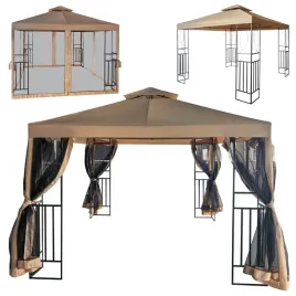 pergola-tarasowa-altana-ogrodowa-stabilna-3x3-m-zadaszenie-metalowa-rama