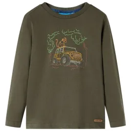 koszulka-dziecieca-z-dlugimi-rekawami-khaki-128
