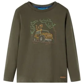 koszulka-dziecieca-z-dlugimi-rekawami-khaki-104