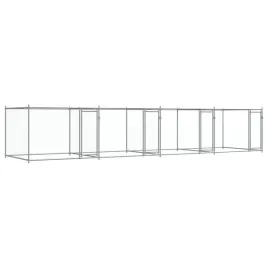 klatka-dla-psa-z-drzwiami-szara-8x2x15-m-stal