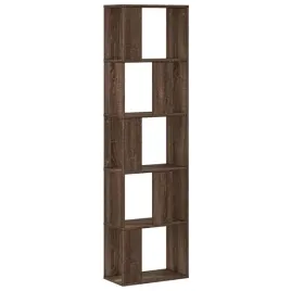 5-poziomowy-regal-na-ksiazki-brazowy-dab-45x235x1625-cm