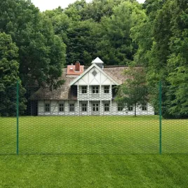siatka-ogrodzeniowa-ze-slupkami-stal-25-x-2-m-zielony