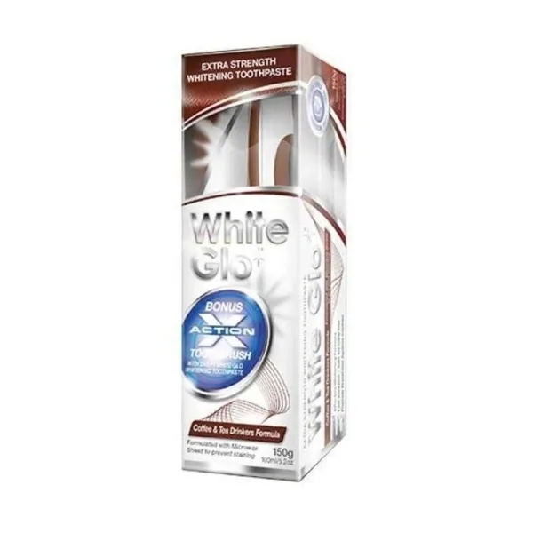 White Glo Coffee & Tee wybielająca pasta do zębów 100 ml + szczoteczka