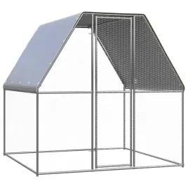 klatka-dla-kurczat-srebrno-szara-2x2x2-m-stal-galwanizowana