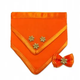 bandanka-kokardka-komplet-pomaranczowy-m
