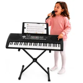 keyboard-kibord-na-stojaku-pianinko-podkladka-na-nuty-mikrofon-61-klawiszy
