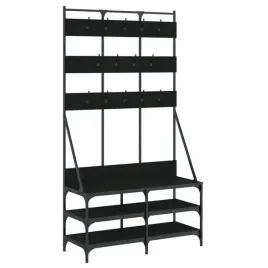 wieszak-na-ubrania-z-miejscem-na-buty-czarny-100x40x184-cm