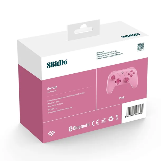 8bitdo-ultimate-2c-bt-controller-pink-stan-nowy-marka-8bitdo