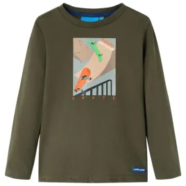 koszulka-dziecieca-z-dlugimi-rekawami-khaki-104