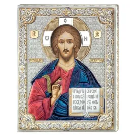 srebrna-ikona-chrystus-pantokrator-kolor-or-rozmiar-12x16-cm