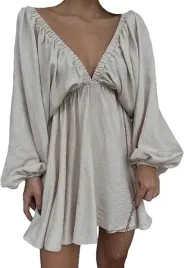 kobieca-elegancka-sukienka-sexy-mini-trapezowa-bezowa-m-gole-plecy